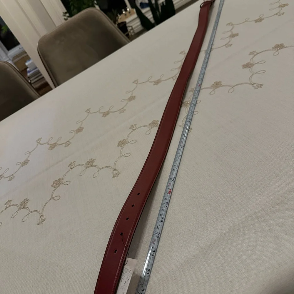 Gucci Red Leather Belt with Silver Buckle - Picture 7 of 10